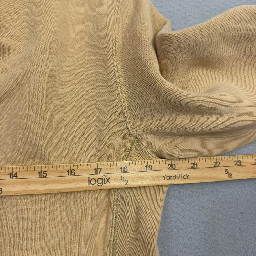 Polo Ralph Lauren Hoodie Small Beige Full Zip Pony Logo Waffle Lined Sweatshirt